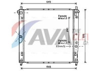 Radiator, engine cooling DW2125 Ava Quality Cooling