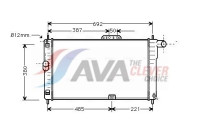 Radiator, engine cooling DWA2004 Ava Quality Cooling