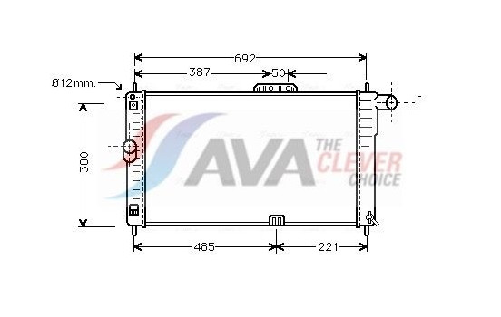 Radiator, engine cooling DWA2004 Ava Quality Cooling