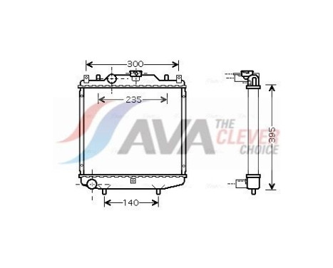Radiator, engine cooling DWA2051 Ava Quality Cooling