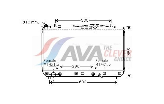 Radiator, engine cooling DWA2053 Ava Quality Cooling