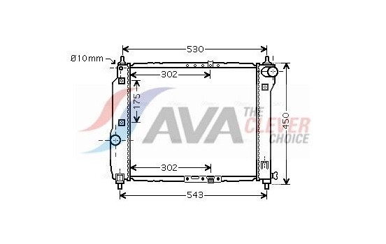 Radiator, engine cooling DWA2066 Ava Quality Cooling