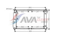 Radiator, engine cooling DWA2067 Ava Quality Cooling
