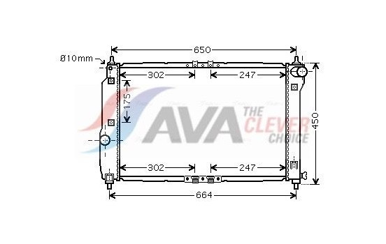 Radiator, engine cooling DWA2067 Ava Quality Cooling