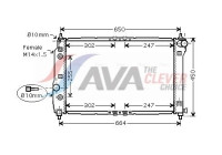 Radiator, engine cooling DWA2068 Ava Quality Cooling