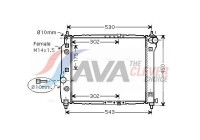 Radiator, engine cooling DWA2069 Ava Quality Cooling
