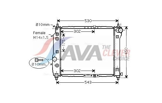 Radiator, engine cooling DWA2069 Ava Quality Cooling