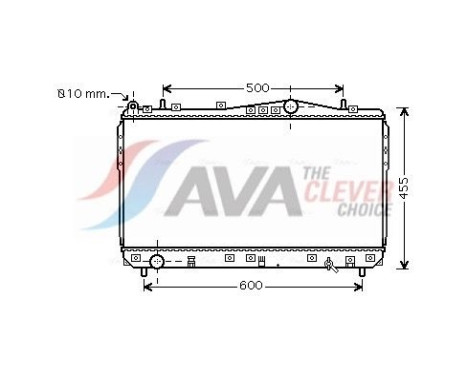 Radiator, engine cooling DWA2073 Ava Quality Cooling