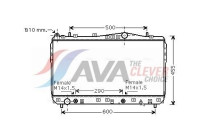 Radiator, engine cooling DWA2074 Ava Quality Cooling