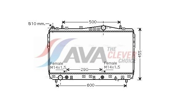 Radiator, engine cooling DWA2074 Ava Quality Cooling
