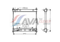 Radiator, engine cooling DWA2104 Ava Quality Cooling