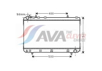 Radiator, engine cooling DWA2109 Ava Quality Cooling
