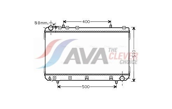 Radiator, engine cooling DWA2109 Ava Quality Cooling
