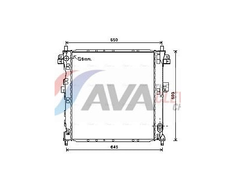 Radiator, engine cooling DWA2123 Ava Quality Cooling