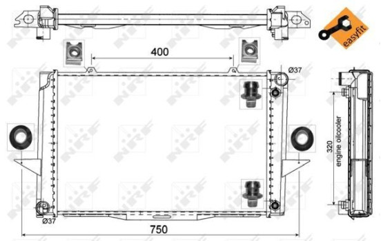 Radiator, engine cooling EASY FIT, Image 4