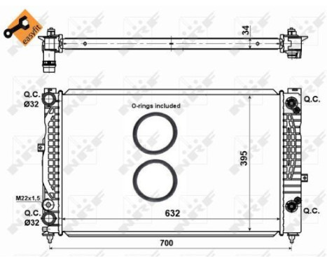 Radiator, engine cooling EASY FIT, Image 4