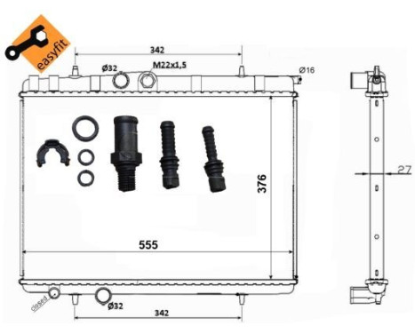 Radiator, engine cooling EASY FIT, Image 4