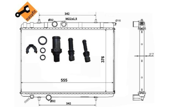 Radiator, engine cooling EASY FIT, Image 6