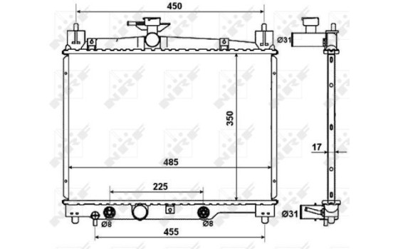 Radiator, engine cooling EASY FIT