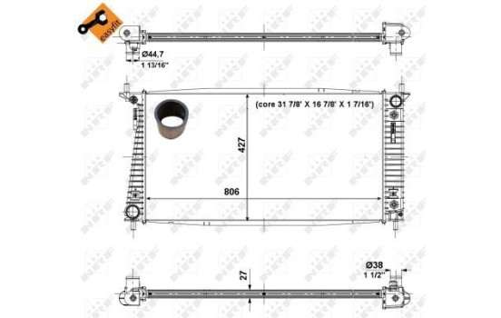 Radiator, engine cooling EASY FIT, Image 3