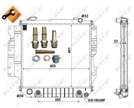 Radiator, engine cooling EASY FIT, Image 2