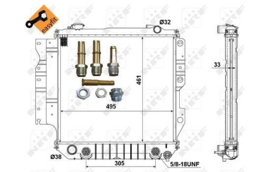 Radiator, engine cooling EASY FIT, Image 2