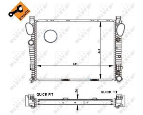 Radiator, engine cooling EASY FIT