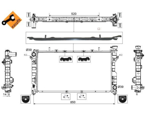 Radiator, engine cooling EASY FIT, Image 5