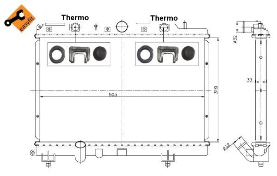 Radiator, engine cooling EASY FIT, Image 6