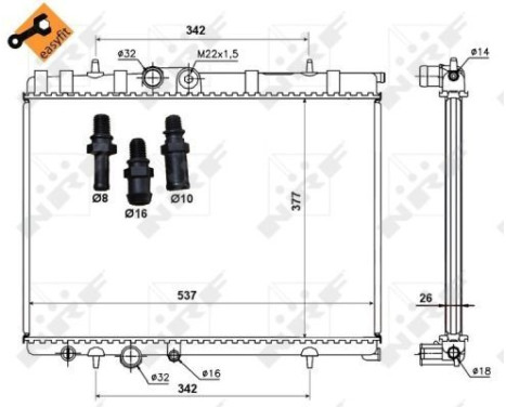 Radiator, engine cooling EASY FIT, Image 4