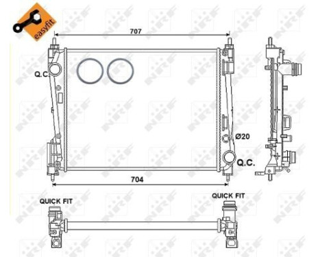 Radiator, engine cooling EASY FIT, Image 4