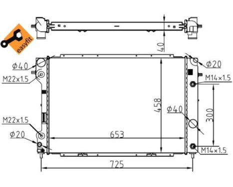 Radiator, engine cooling EASY FIT, Image 2