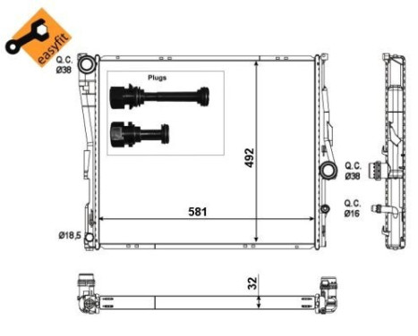 Radiator, engine cooling EASY FIT, Image 4