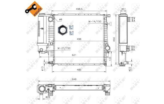 Radiator, engine cooling EASY FIT, Image 5