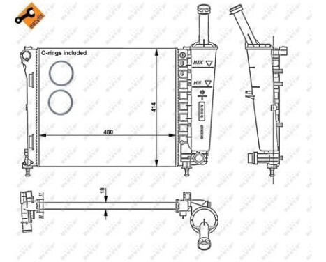 Radiator, engine cooling EASY FIT, Image 4