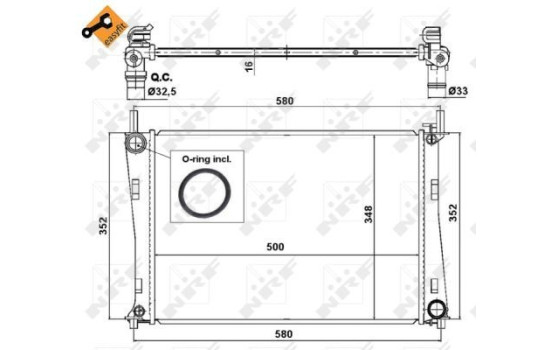 Radiator, engine cooling EASY FIT