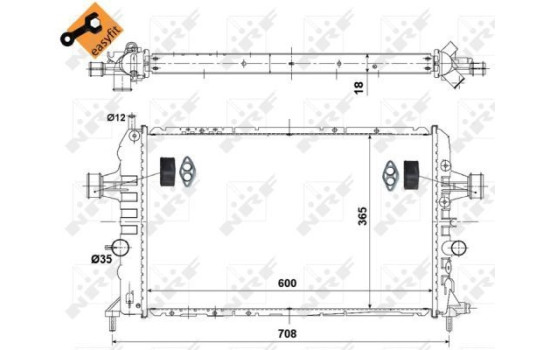 Radiator, engine cooling EASY FIT