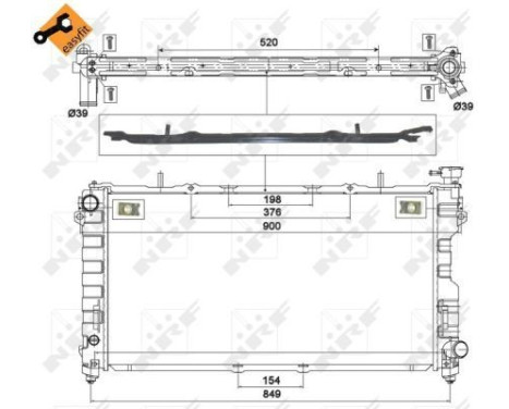 Radiator, engine cooling EASY FIT, Image 2