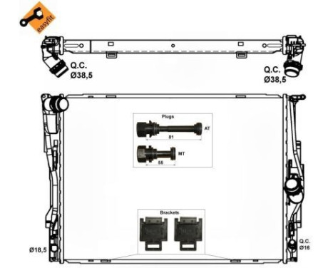 Radiator, engine cooling EASY FIT, Image 5