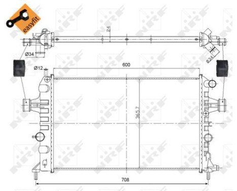 Radiator, engine cooling EASY FIT, Image 3