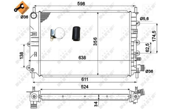 Radiator, engine cooling EASY FIT, Image 3