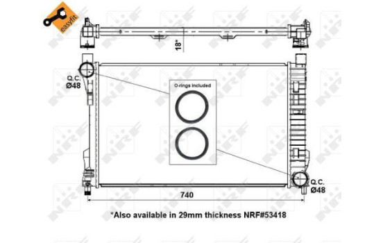 Radiator, engine cooling EASY FIT, Image 5
