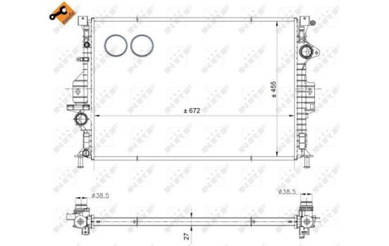 Radiator, engine cooling EASY FIT