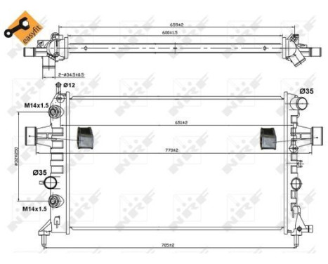 Radiator, engine cooling EASY FIT, Image 5