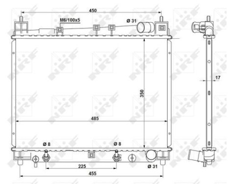 Radiator, engine cooling EASY FIT