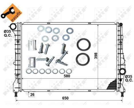Radiator, engine cooling EASY FIT, Image 5