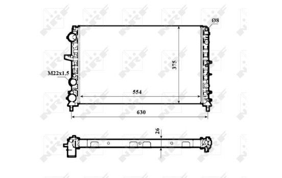 Radiator, engine cooling Economy Class, Image 4