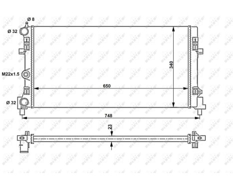 Radiator, engine cooling Economy Class, Image 3