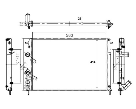 Radiator, engine cooling Economy Class, Image 5