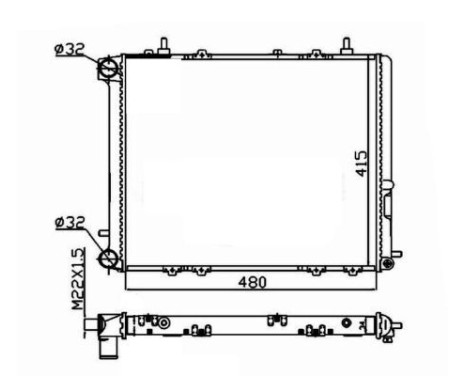 Radiator, engine cooling Economy Class